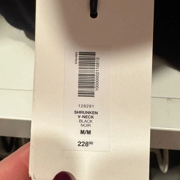 ARITZIA Essential V Neck Shrunken Cashmere Pullover Sweater - Picture 10 of 10